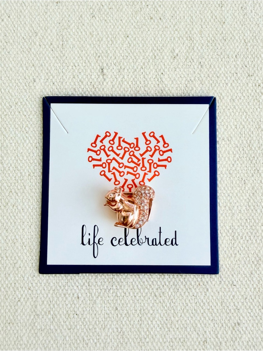 *Squirrel Charm* KEEP COLLECTIVE Retired Rose Gold